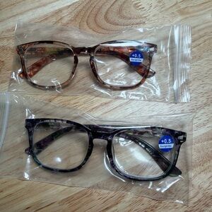 Women’s Blue Light Reading Glasses - Marble / Floral Frames (+0.5)